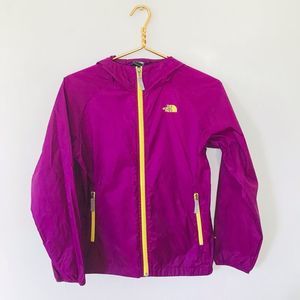 The north face | purple hooded windbreaker jacket